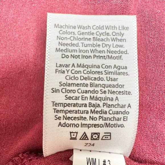 Time and Tru Cami Tank Top Womens XL 16-18 Red Adj Strap Soft Lightweight Top - Picture 8 of 11